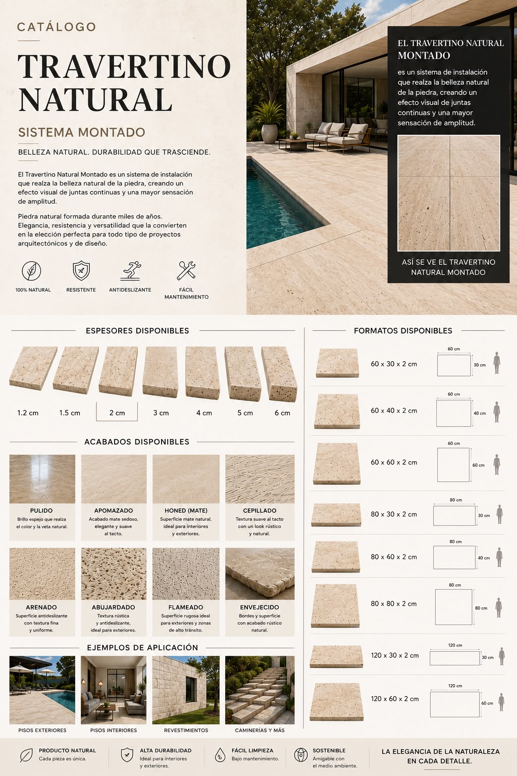 Travertino Clásico Turco natural en Mallorca