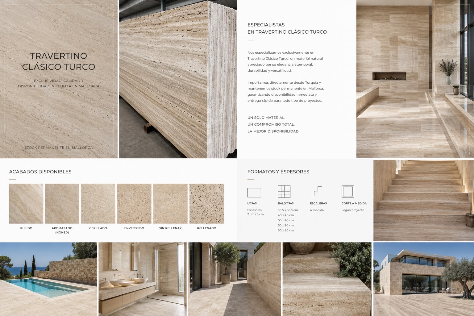 Aplicación exterior de Travertino Clásico Turco